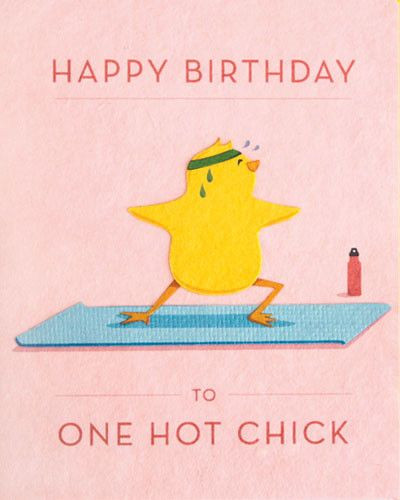Yoga Birthday Quotes
 Happy Birthday Hot Chick Greeting Card