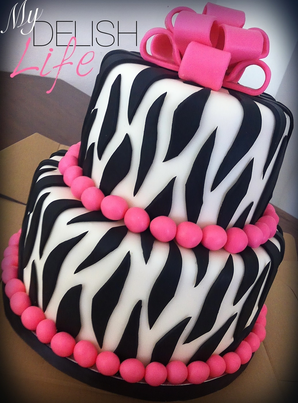 Zebra Print Birthday Cake
 7 Number Cake Zebra Print Airbrushed Buttercream