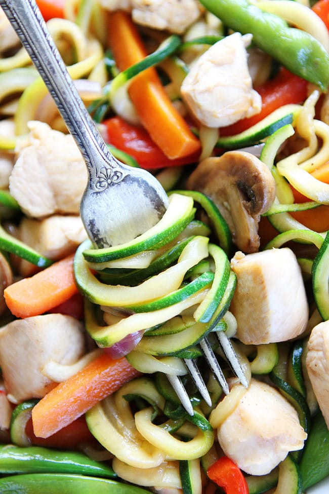 Zucchini Noodles Chicken Stir Fry
 Chicken Zucchini Noodle Stir Fry