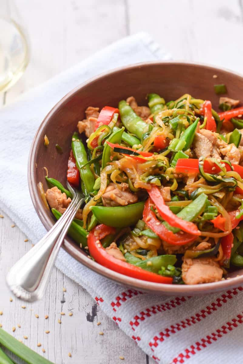 Zucchini Noodles Chicken Stir Fry
 Zucchini Noodle Stir Fry with Chicken · Seasonal Cravings