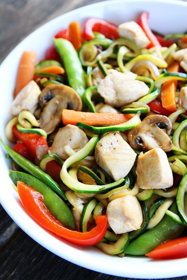 Zucchini Noodles Chicken Stir Fry
 Chicken Zucchini Noodle Stir Fry