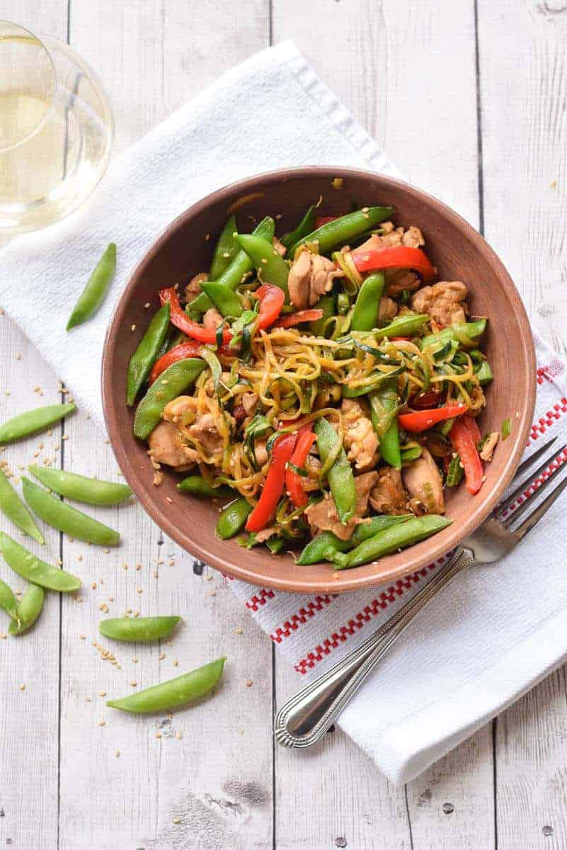 Zucchini Noodles Chicken Stir Fry
 Zucchini Noodle Stir Fry with Chicken · Seasonal Cravings