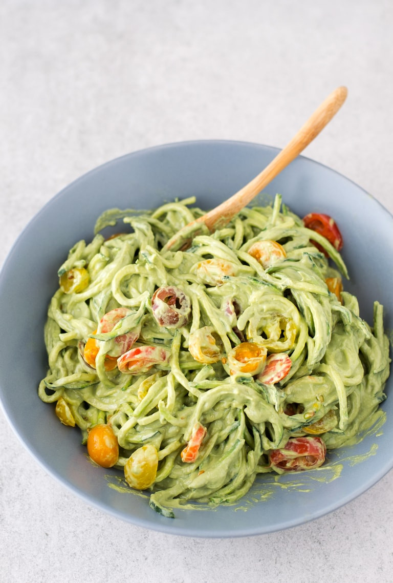 Zucchini Noodles Recipes
 Zucchini Noodles with Avocado Sauce
