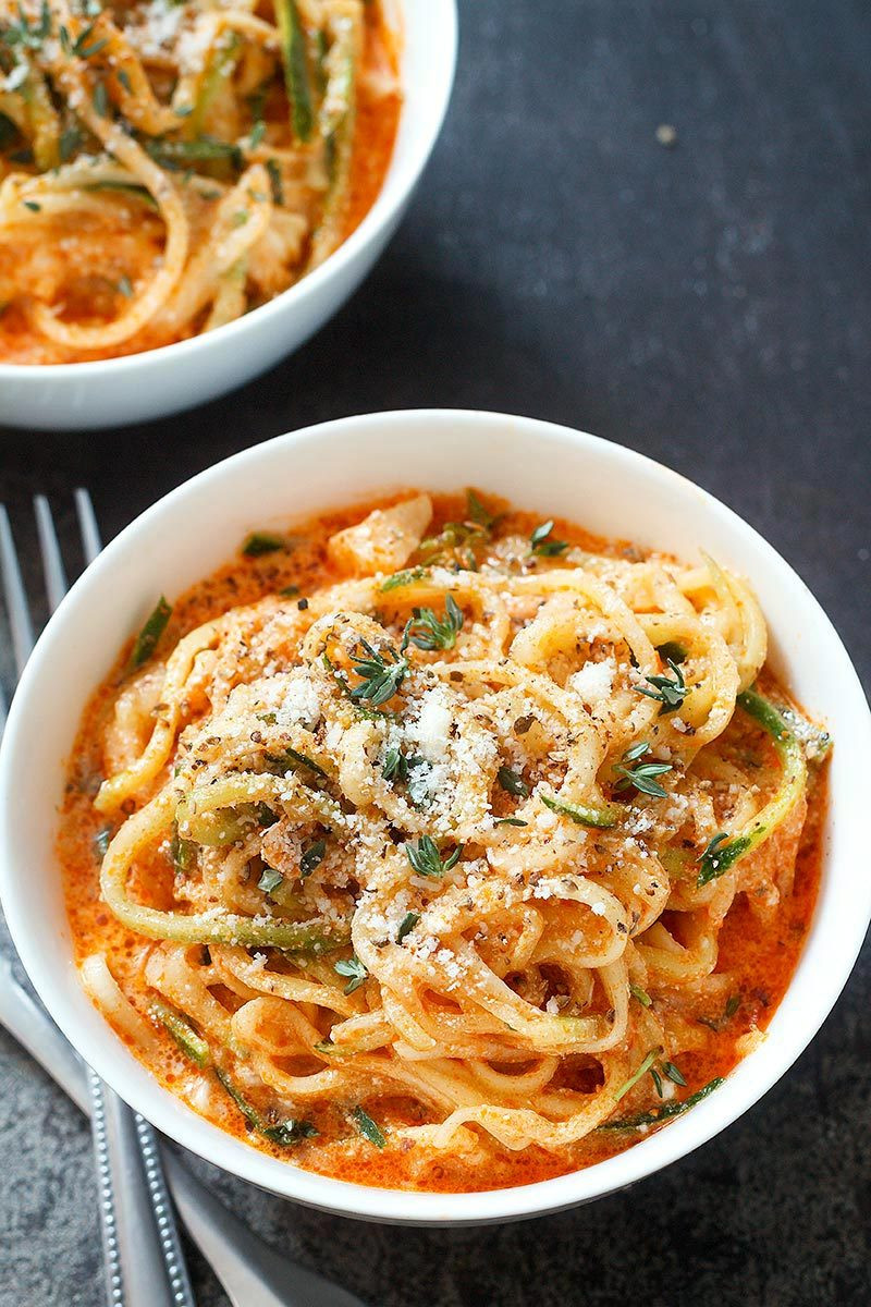 Zucchini Noodles Recipes
 Zucchini Noodles in Creamy Tomato Sauce Recipe — Eatwell101