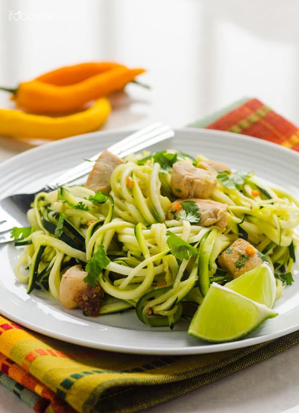 Zucchini Noodles Recipes
 Zucchini Noodles with Chicken Cilantro and Lime iFOODreal