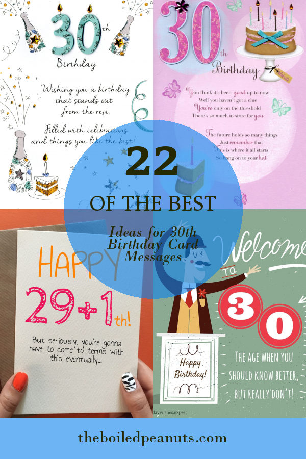 22 Of The Best Ideas For 30th Birthday Card Messages - Home, Family 