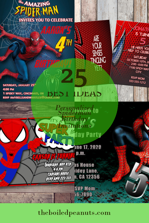 25 Best Ideas Personalized Spiderman Birthday Invitations - Home ...